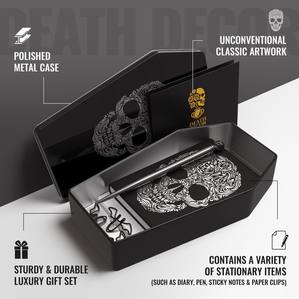 Death Decor Gothic Stationery Gift Set