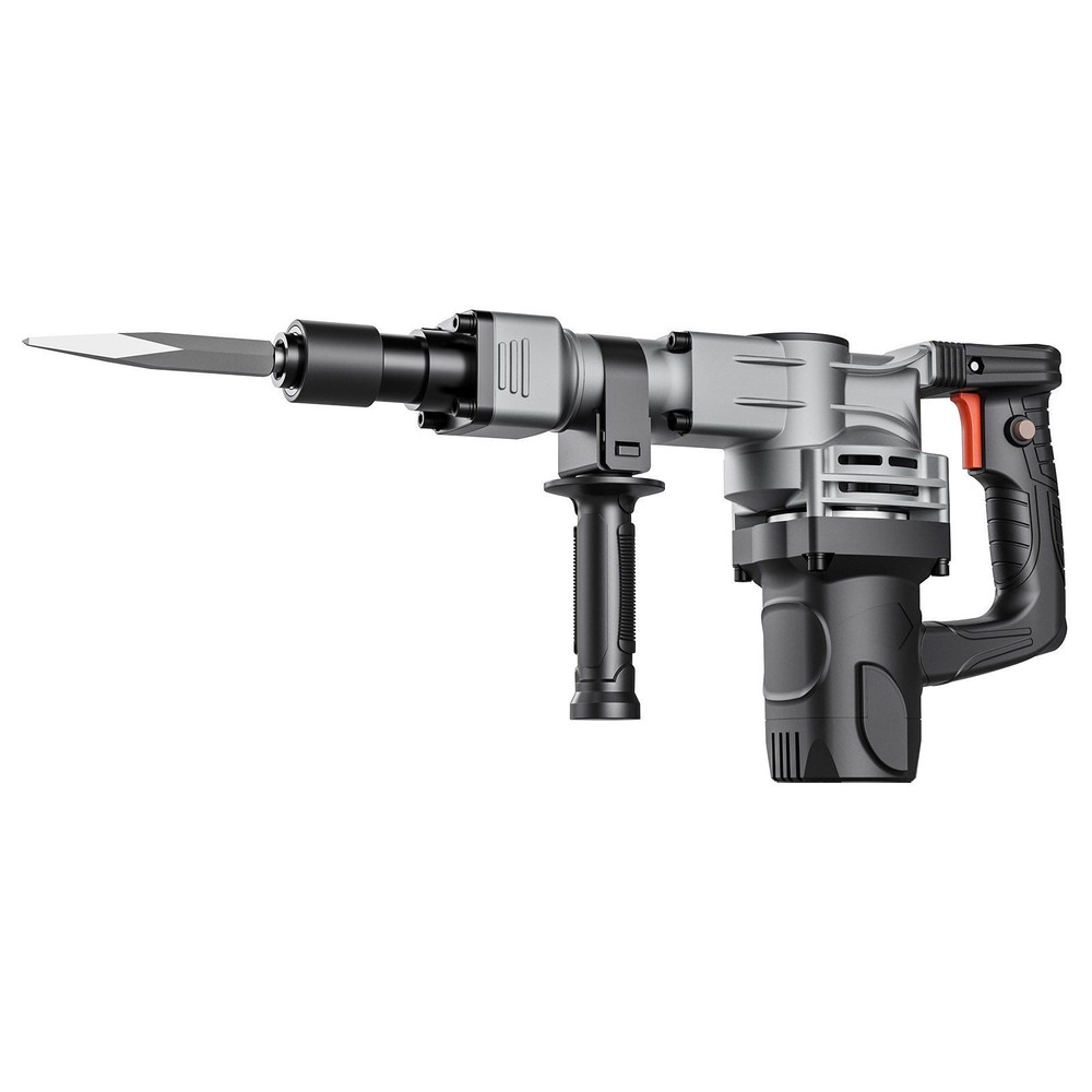 1400W Concrete Breaker Jackhammer 19J 2 Chisel Bits Rotating Handle