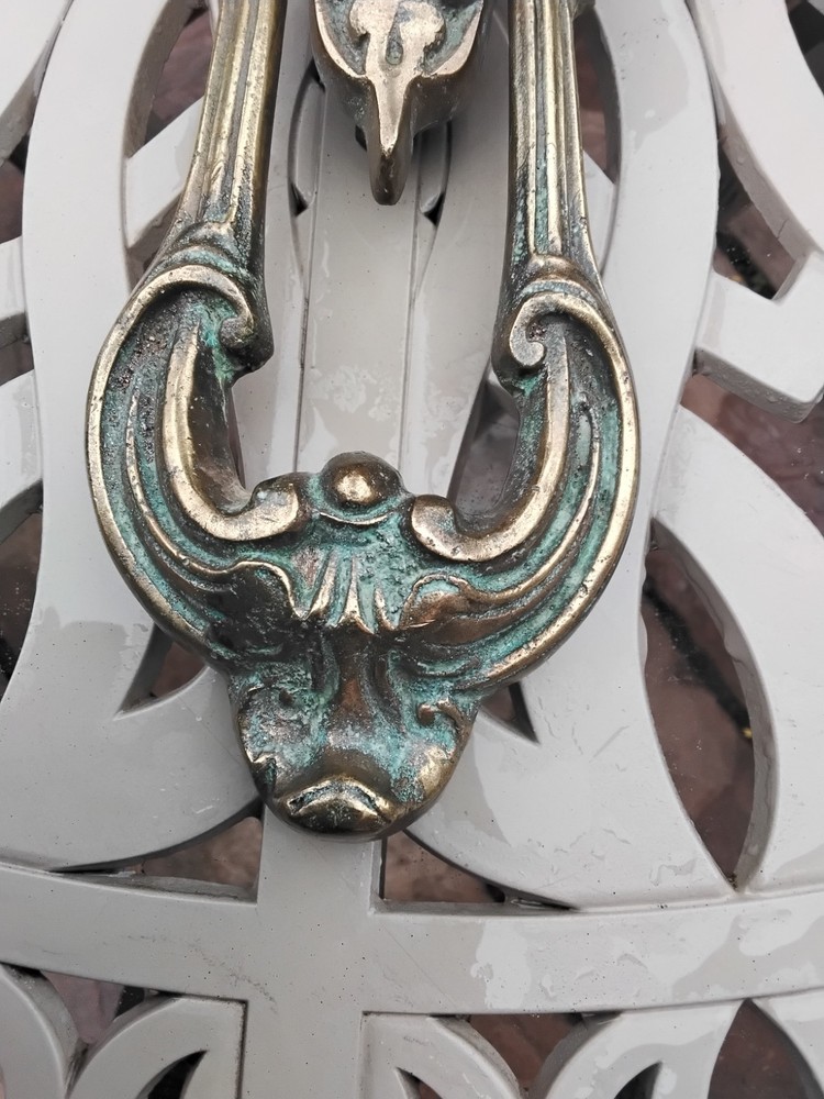 Antique Brass Victorian Era Door Knocker