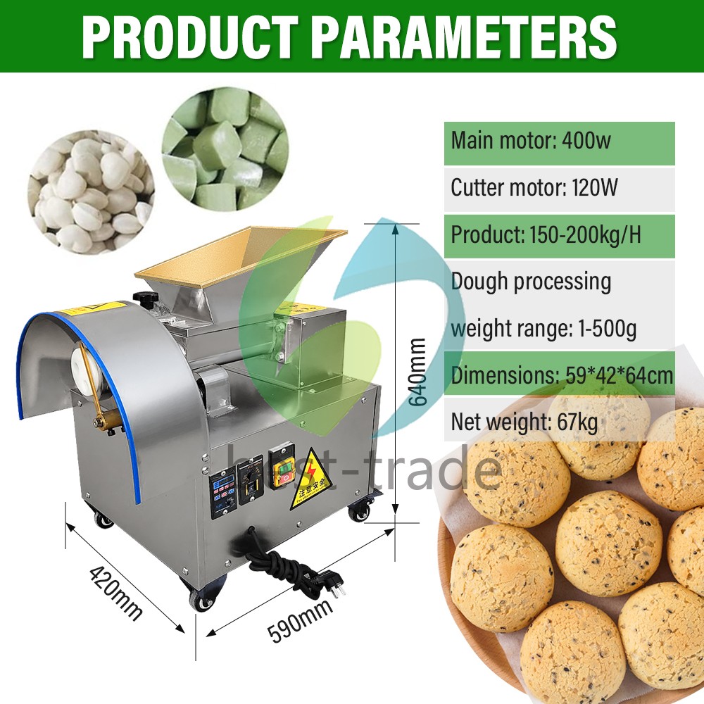 Automatic Bread Dough Divider Custom Shapes & Weights Electric Dough Cutter 110V