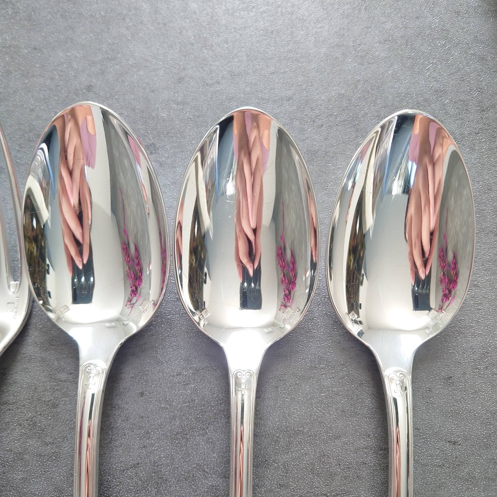 Christofle Malmaison 9pcs Silverplate Flatware Table Knife Fork Spoon Excellent