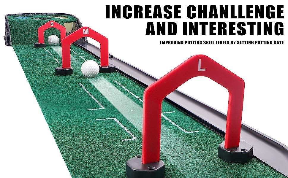 Indoor Golf Putting Mat Auto Ball Return Golf Practice Training Grass Mat Tracks