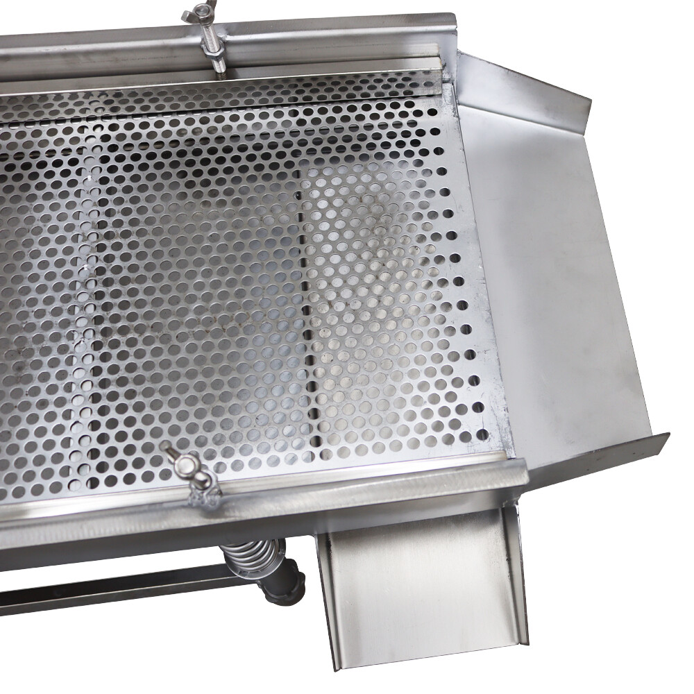 Electric Shaker Stainless Steel Linear Vibrating Screen Sifter with 7mm Screen