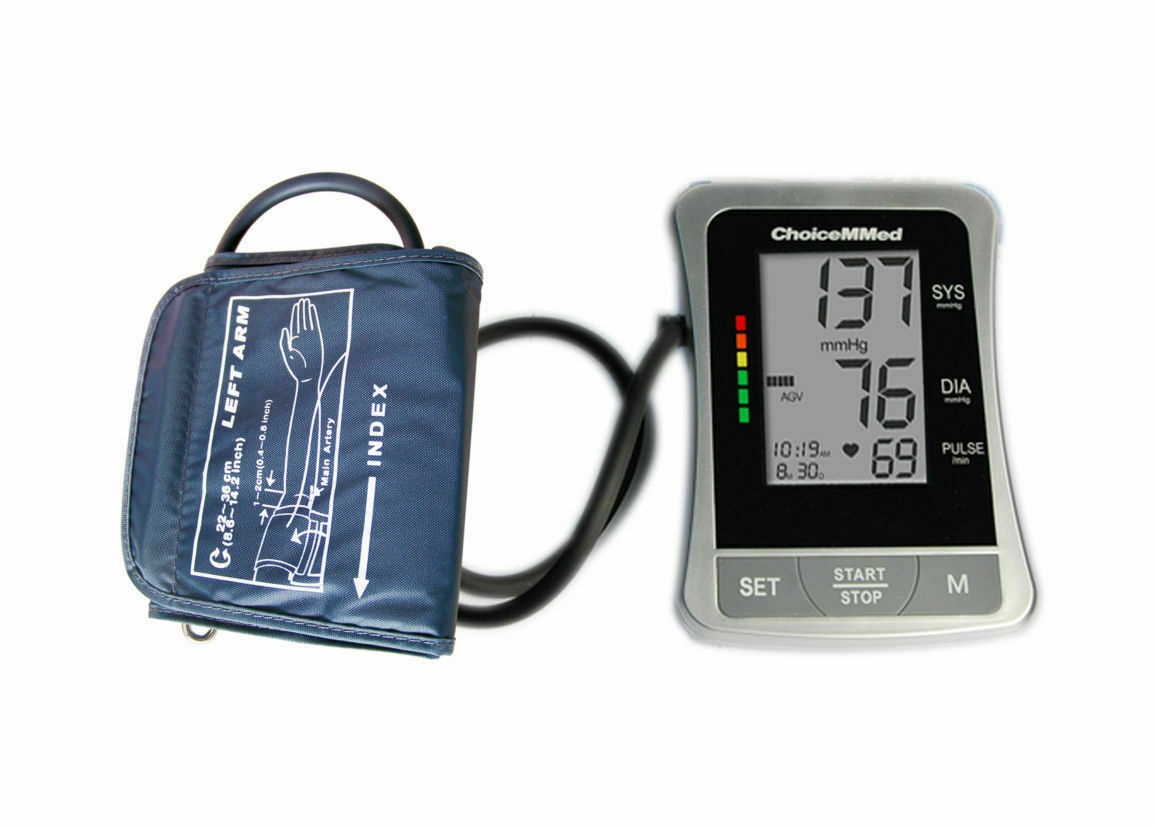 CHOICEMMED DIGITAL AUTOMATIC LCD ARM BLOOD PRESSURE MONITOR+MEMORY WHO INDICATOR