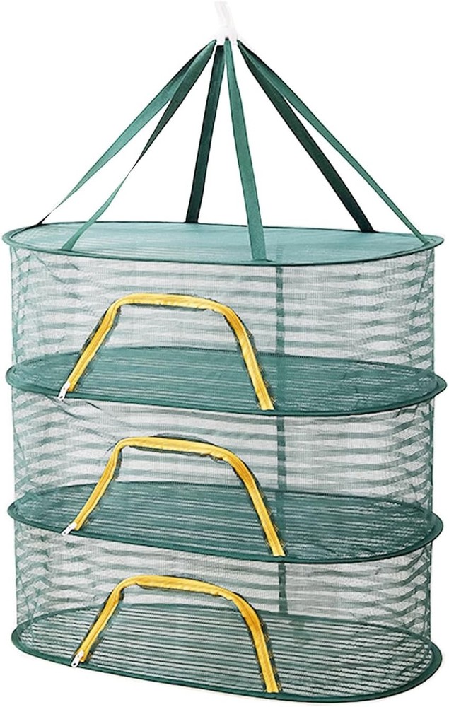 Foldable Drying Net Vegetables Fish & Dehydrated Goods Multi-Tiered Food Drying