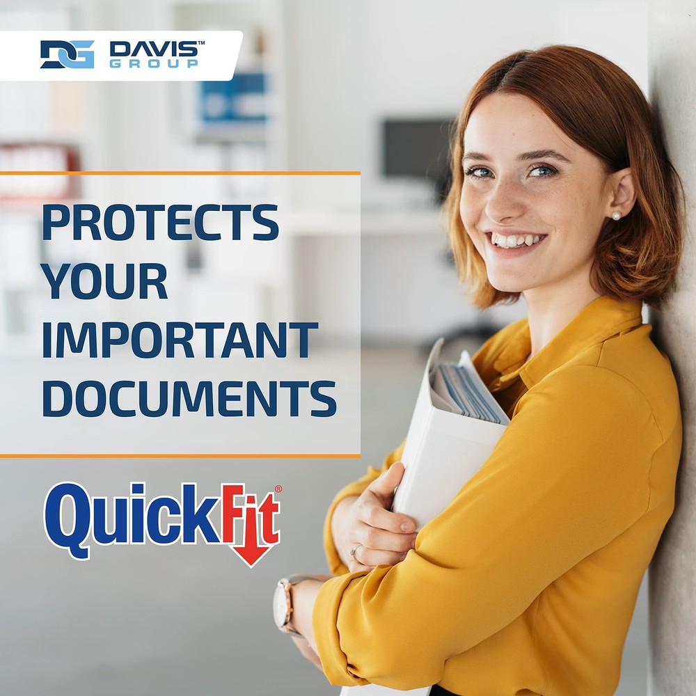 QuickFit View Binder, 3-Ring Binder for School or Office, Round Ring, Black, ...