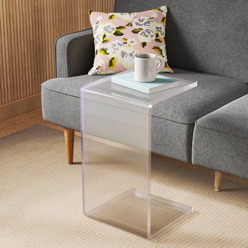 C Shape Acrylic Table Clear - Room Essentials
