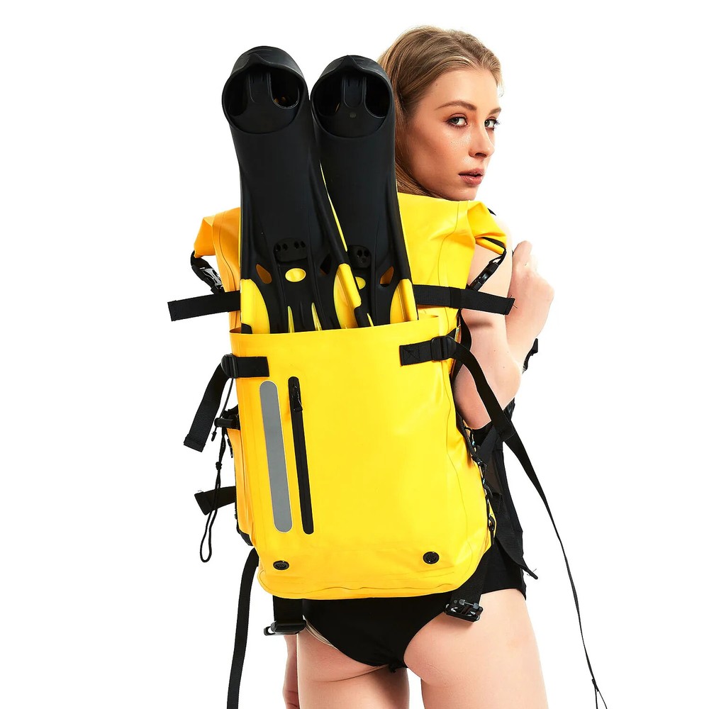 Waterproof Backpack - Heavy Duty Roll-Top Closure, Dry Bag for Diving Backpack