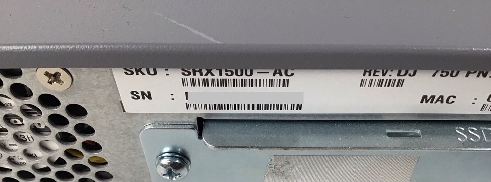 Juniper SRX1500-AC w/ 2X PSU