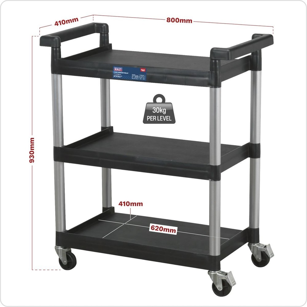 Sealey Workshop Trolley 3-Level CX308
