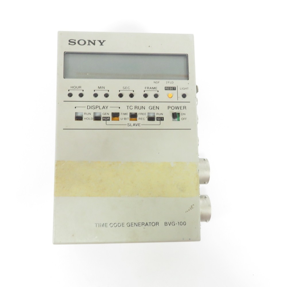 Sony BVG-100 Portable Time Code Generator SMPTE EBU Professional Broadcast
