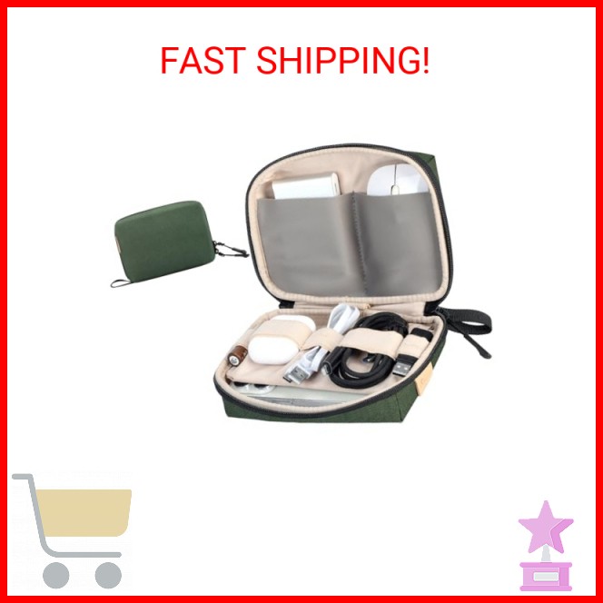 SIMTOP Small Electronics Organizer Travel Case, Portable Tech Case Pouch for Cab