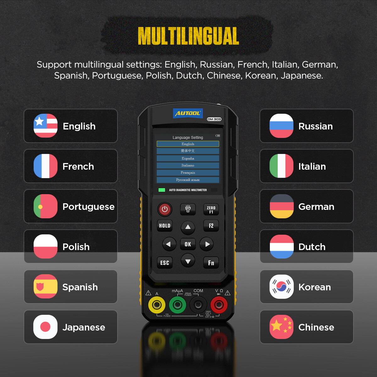 Car Diagnostic Multimeter AC DC Voltage Oscilloscope Relay Circuit Tester K/CAN