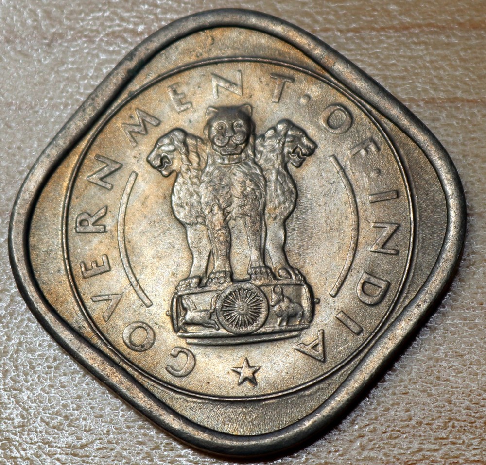 1954 India 2 Annas Zebu Unc.