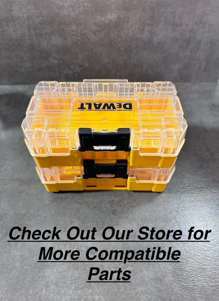2 DEWALT Tough Case Drill Bit Tip Storage Organizer STACKABLE INTERLOCKING