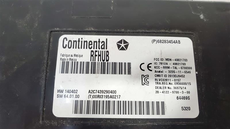 Theft Locking Control Module PN 68283454AB OEM 2016 Dodge Challenger