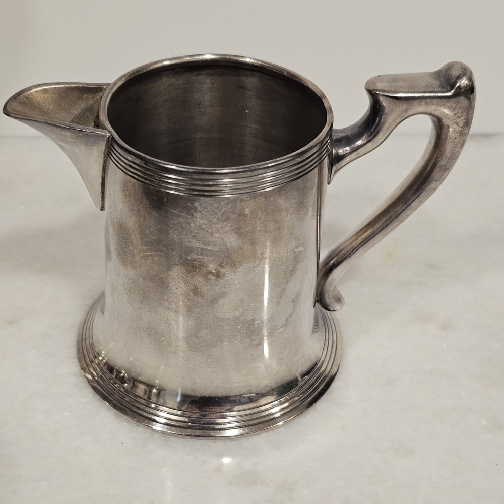 Poole Silver Co Sheffield Silverplated Coffee Tea Pot, Sugar Creamer 4 piece set