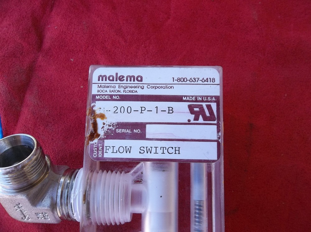 MALEMA M-200-P-1-B FLOW SWITCH 9 21 4k