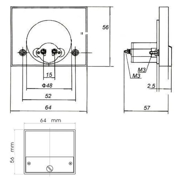 DC 2A Analog Ammeter Panel Pointer AMP Current Meter Gauge 85C1 0-2A DC