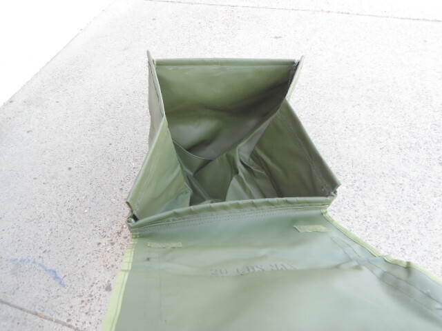 US Military OD Vinyl Collapsible Bin