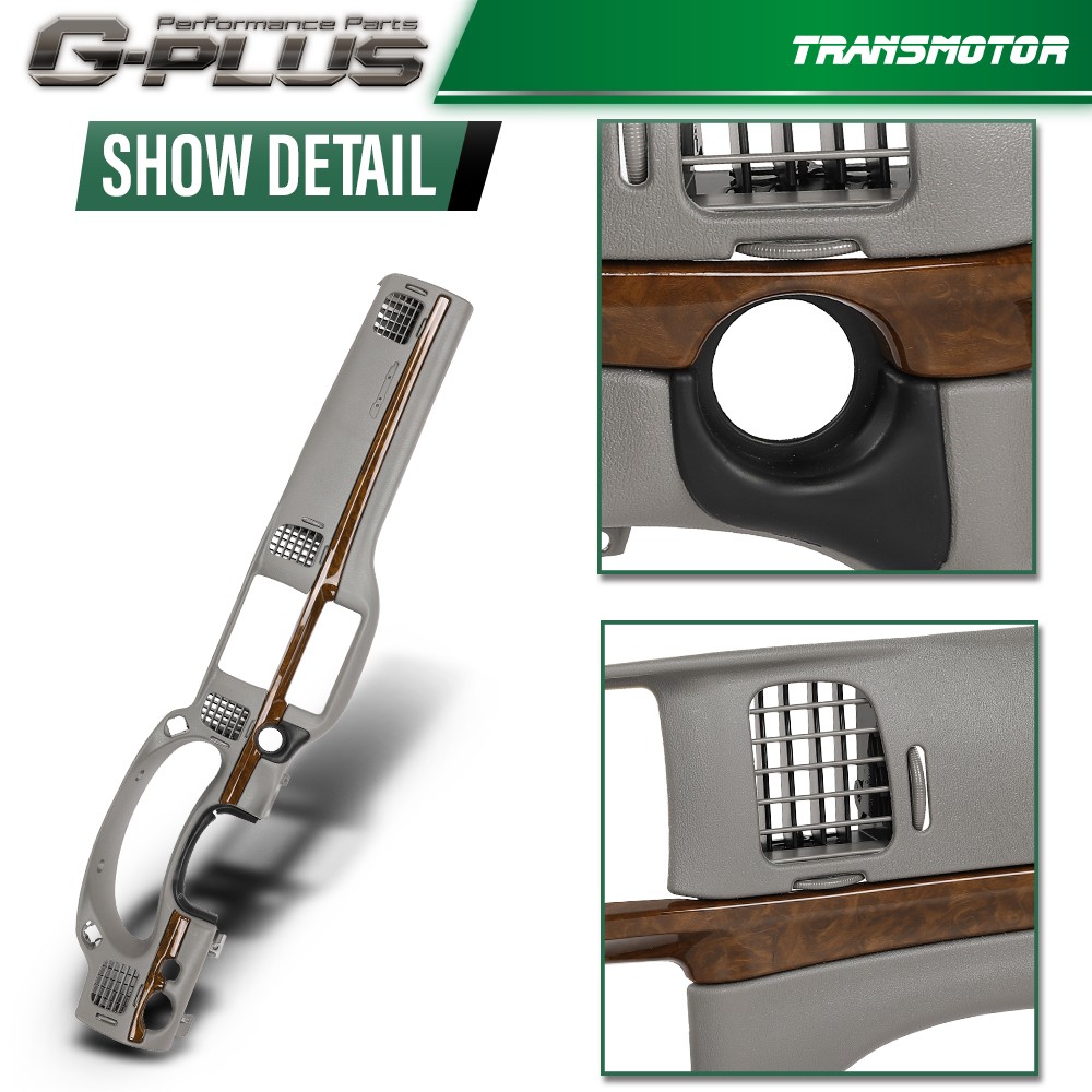 Fit For 01-05 Chevy Impala Dash Bezel Instrument Cluster Speedometer Trim Gray