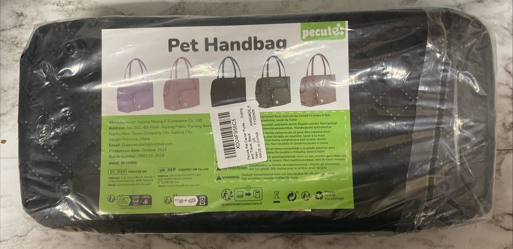 Pecute Pet Hand Bag, Black