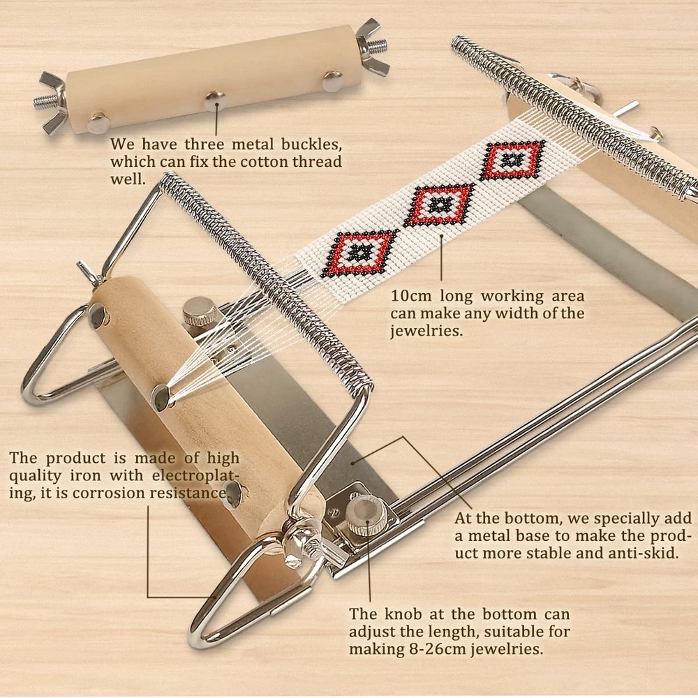 hobbyworker The Second Generation Adjustable Bead Large, Metal Loom Kit