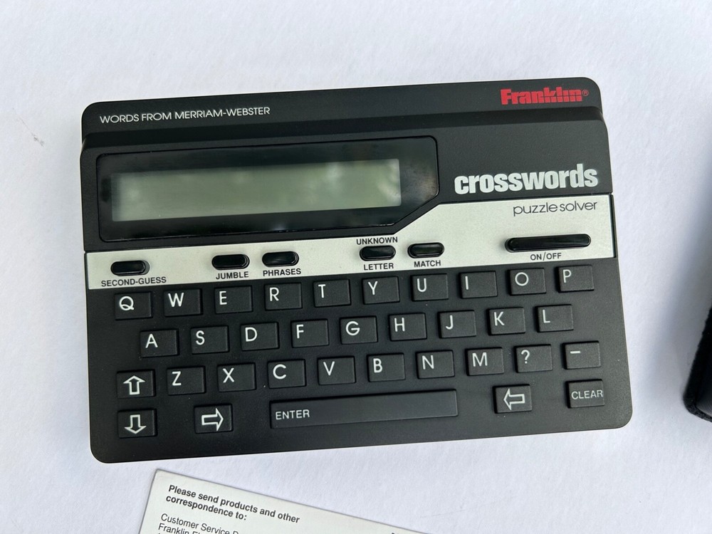 Franklin Electronics Crossword Puzzle Solver CW-50 Tested Working
