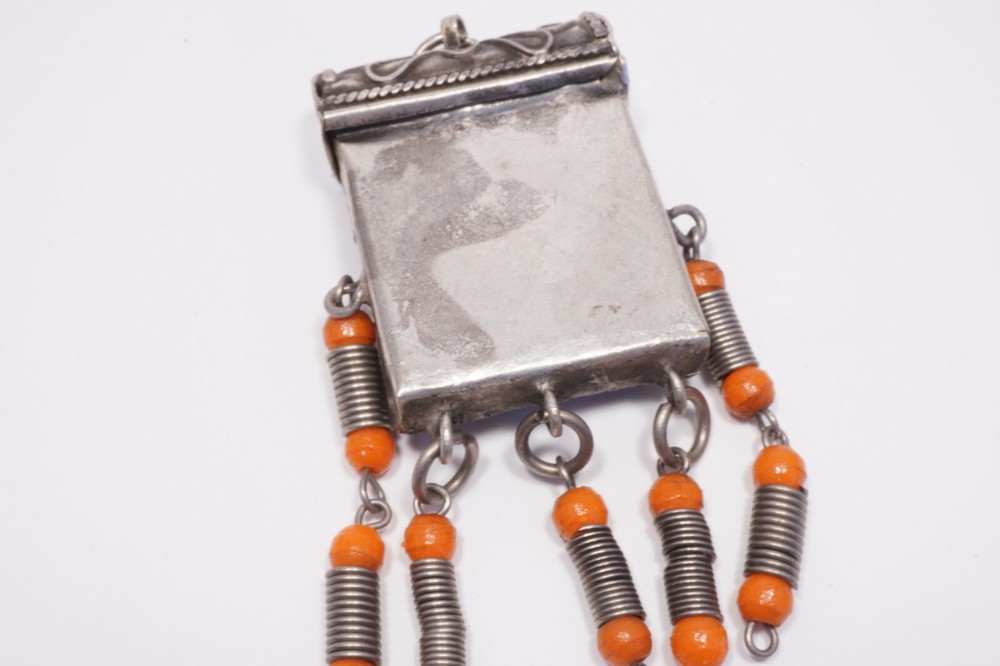 Silver Prayer Box Pendant, Afghanistan