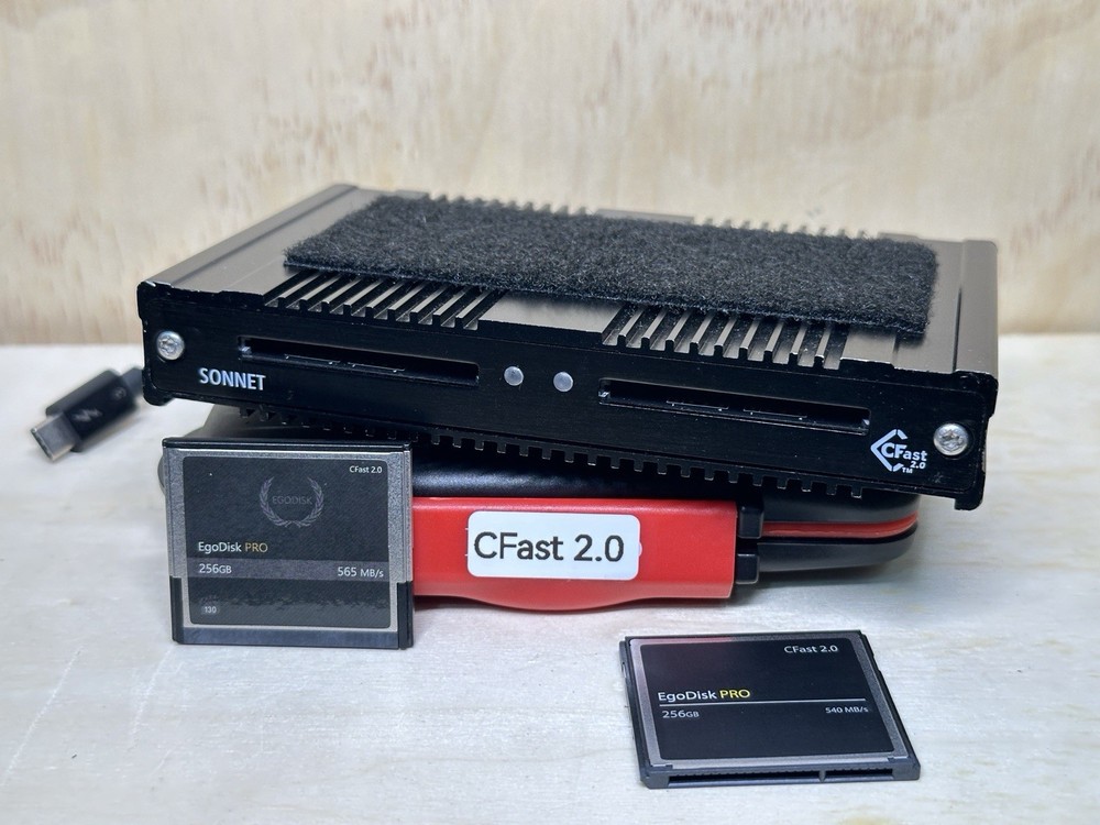 Sonnet CFast Reader & EgoDisk Pro 256gb X 2