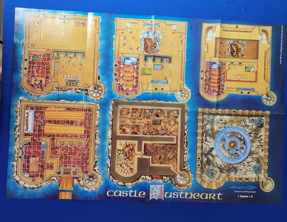 Castle Justheart Map - Dungeons and Dragons