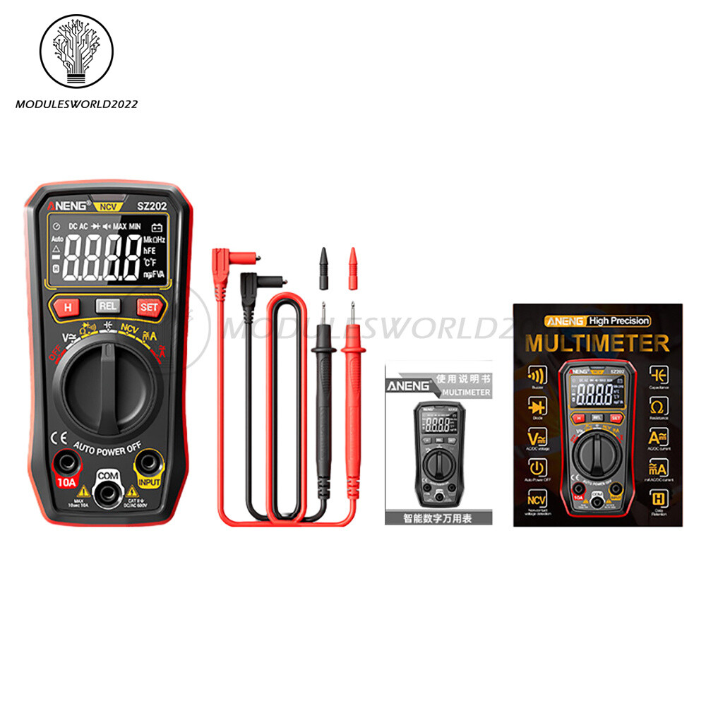 ANENG Digital Multimeter 4000 Count AC DC Voltmeter Ammeter Ohm Amp Test Meter