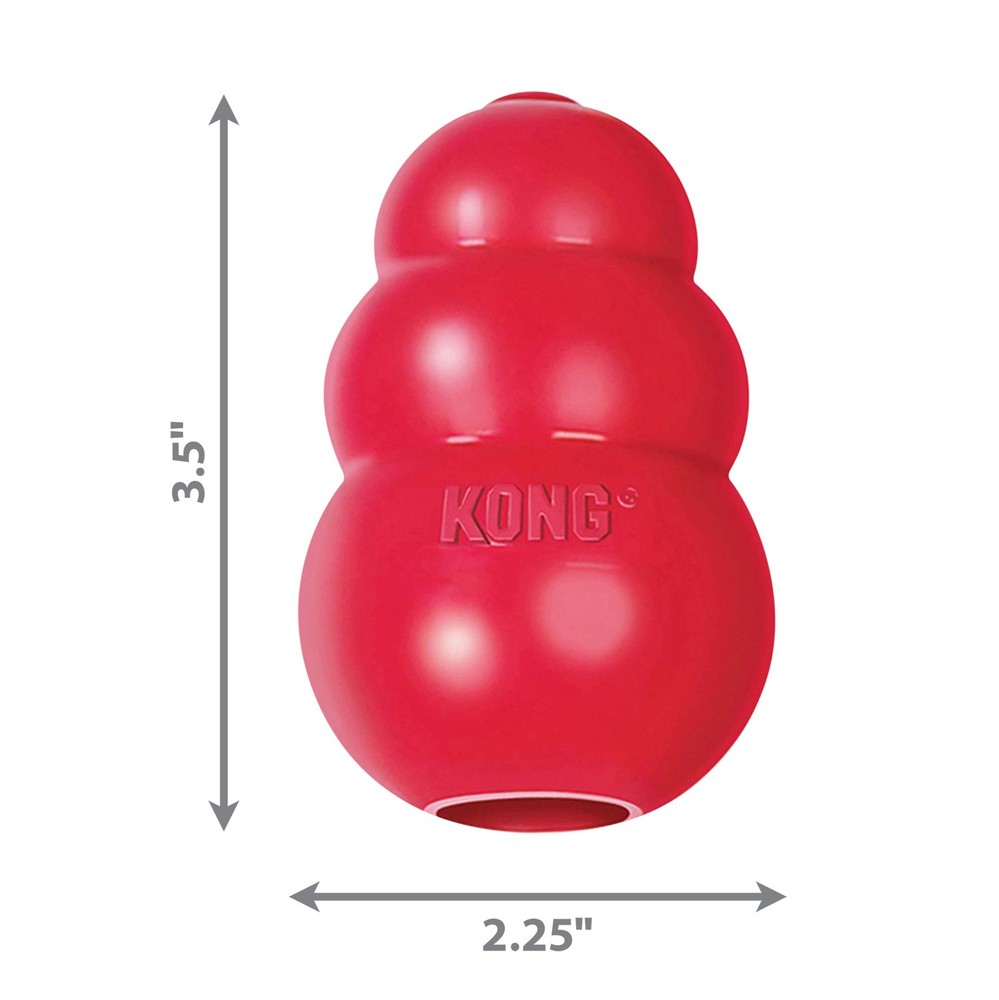 KONG Classic, Medium, 3 1/2", Red
