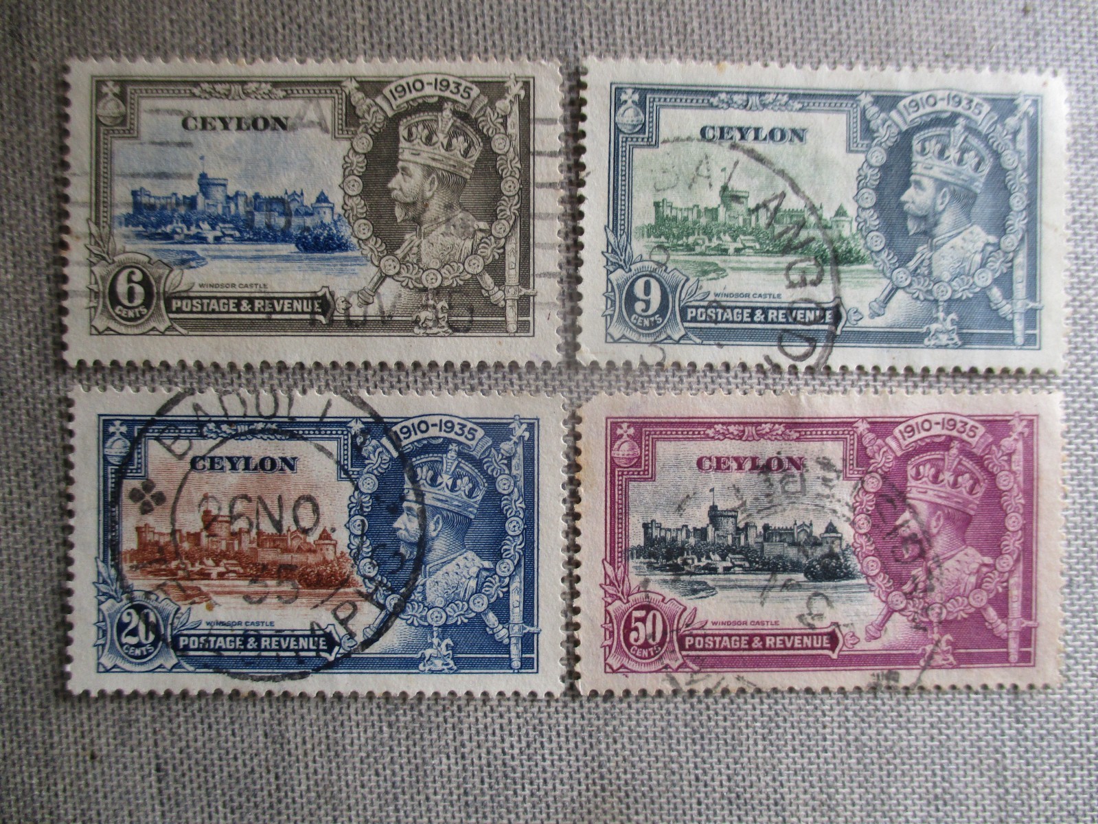 Ceylon, Scott# 260-263, used