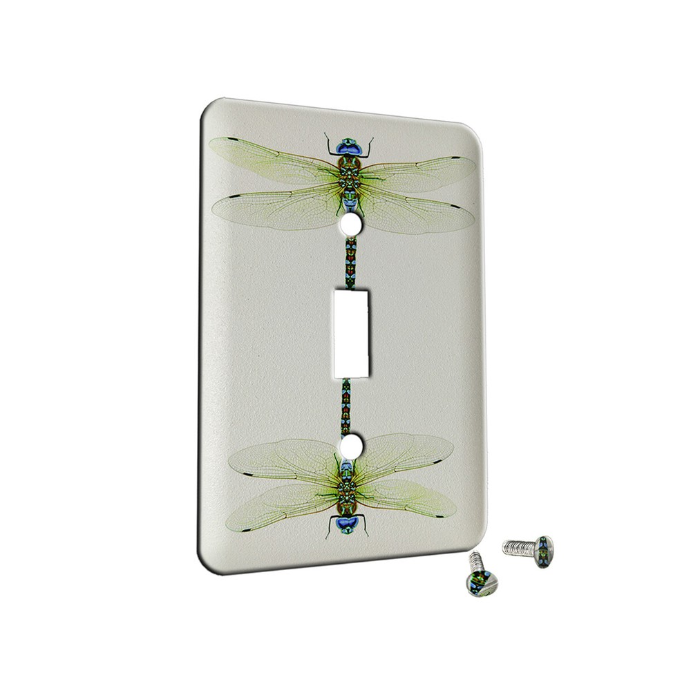 Dragonfly Design Metal Wall Plate Switch AC Decora