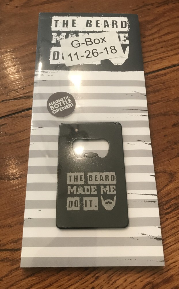 The Beard Made Me Do It Magnet & Bottle Opener Gift Set