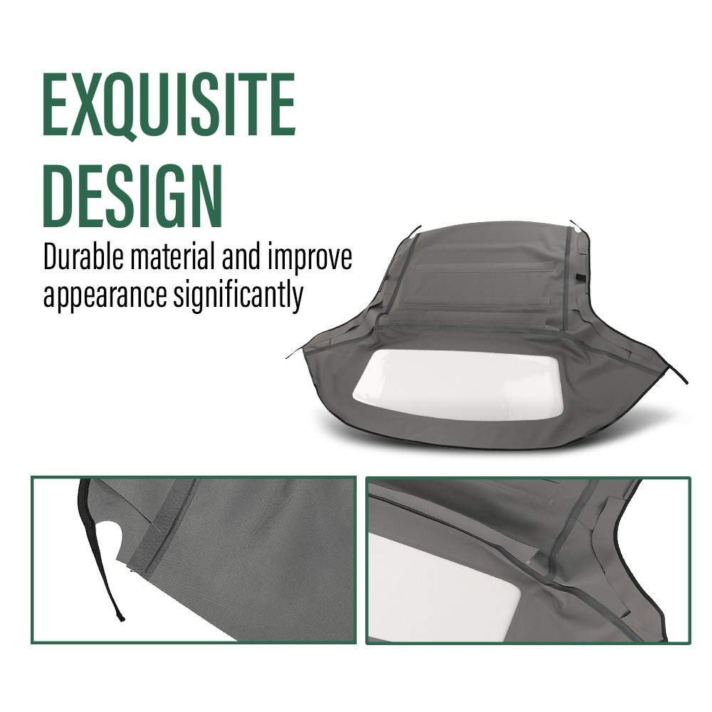 Convertible Soft Top & Plastic Window Fit For 1996-2002 BMW Z3 & M Roadster E36