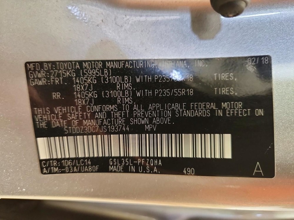 Engine ECM Electronic Control Module 3.5L 2GRFE Engine Fits 18-20 SIENNA 2132385