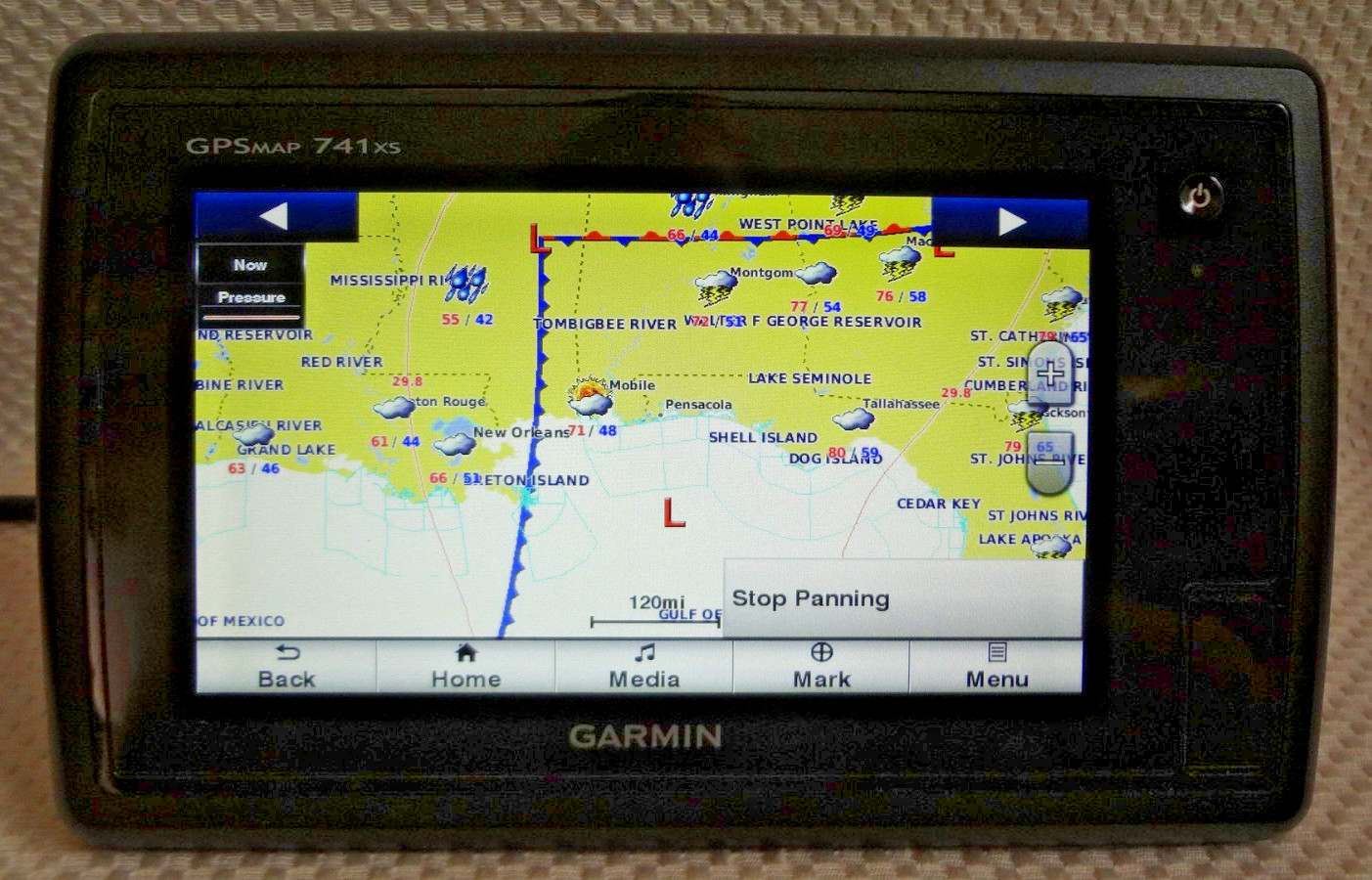 GARMIN GPSMAP 741xs GPS CHART PLOTTER ClearVü SideVü CHIRP FISHFINDER w/ POWER