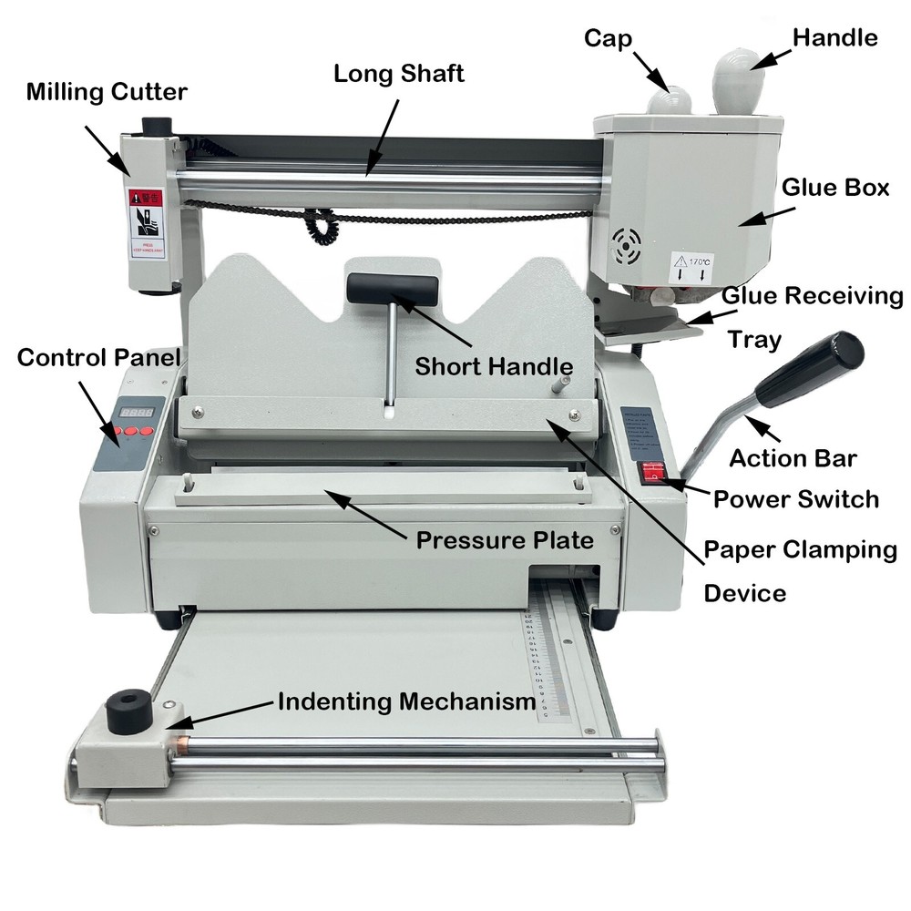 110V A4 Manual Hot Glue Book Binding Machine With Indenting Function