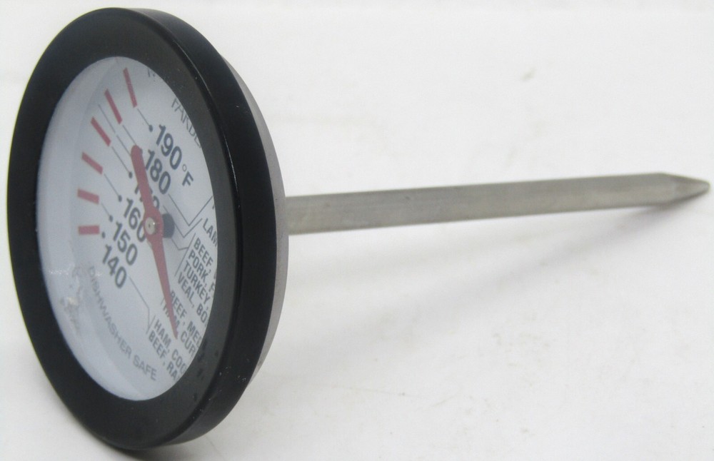 Farberware Black Meat Thermometer, Dishwasher Safe.