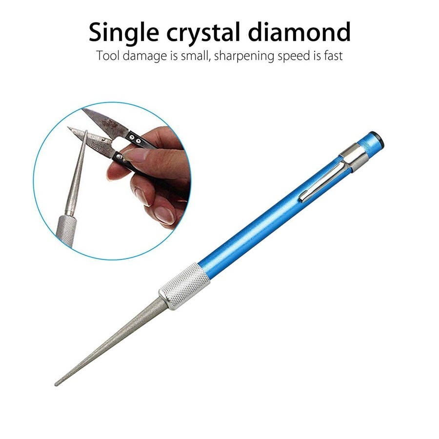 3in1 Diamond Pocket Blade Knife Sharpener Pen-file Outdoor Hunting Saw Hook A812