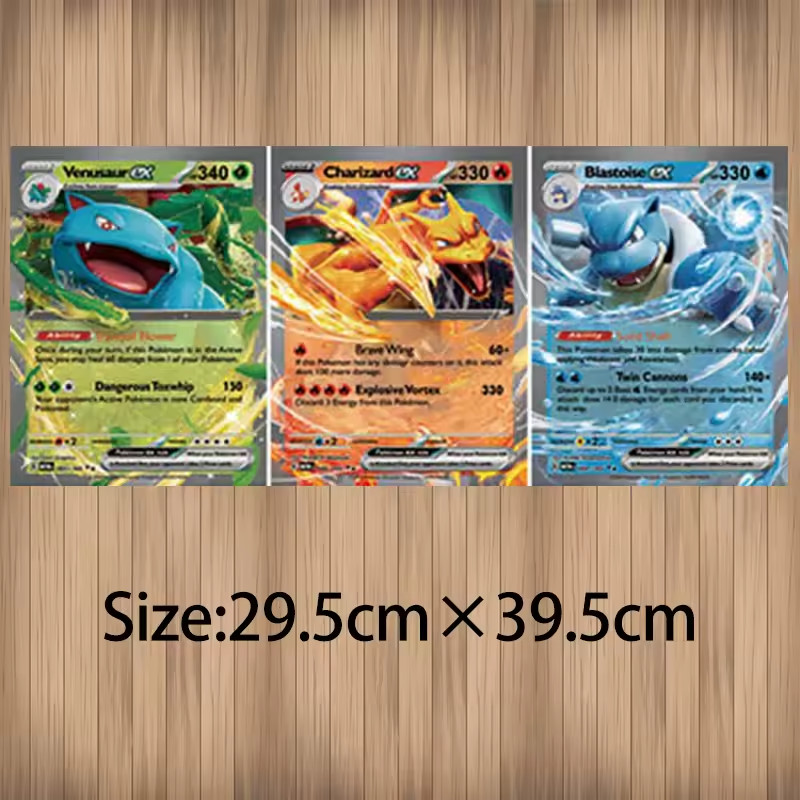 Pokemon Venusaur Charizard Blastoise Poster 3D Lenticular Effect 3 In 1 Picture