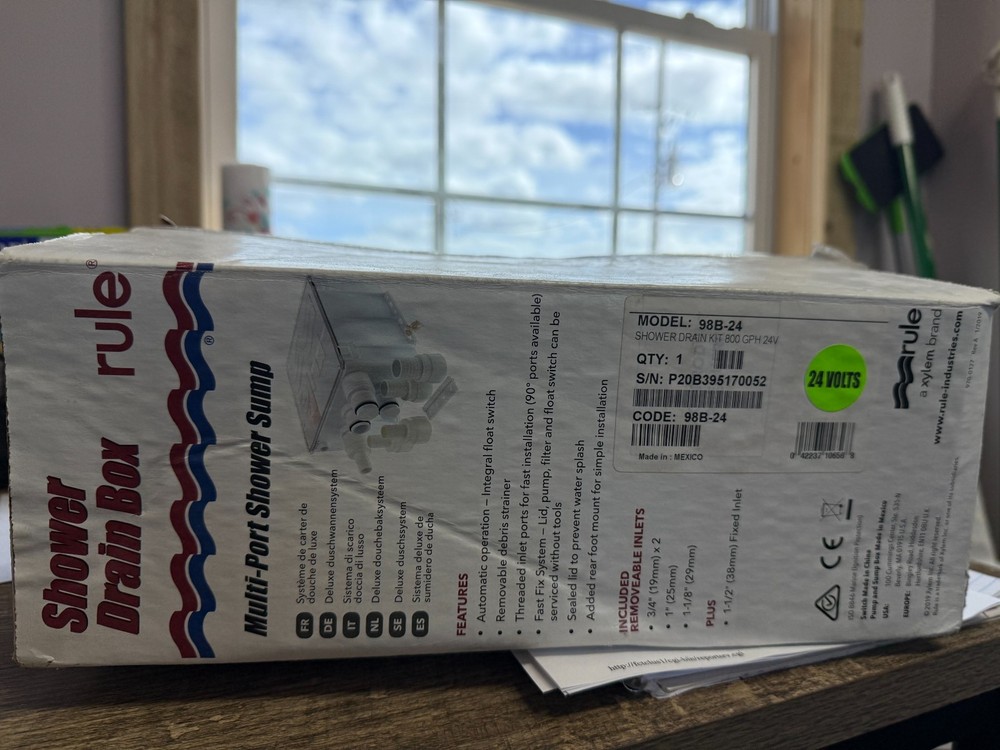 Rule Shower Drain Box Sump