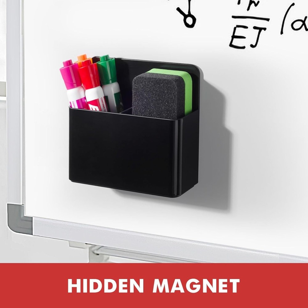 Durable Magnetic Marker Holders - Adjustable & Stylish Classroom Storage Duo
