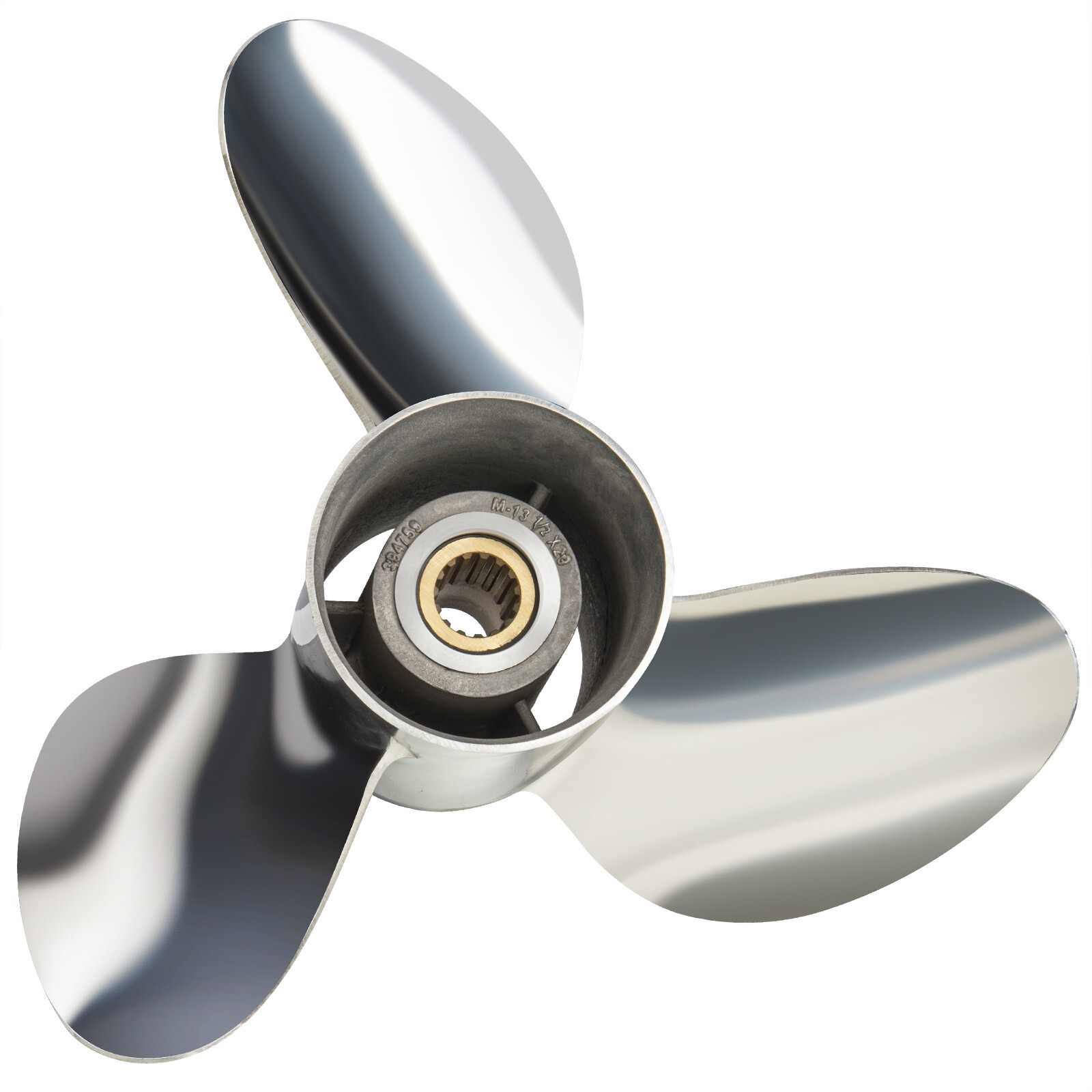 13.5*20P raker 15 spline Stainless Boat propeller for yamaha and OMC 70-90hp