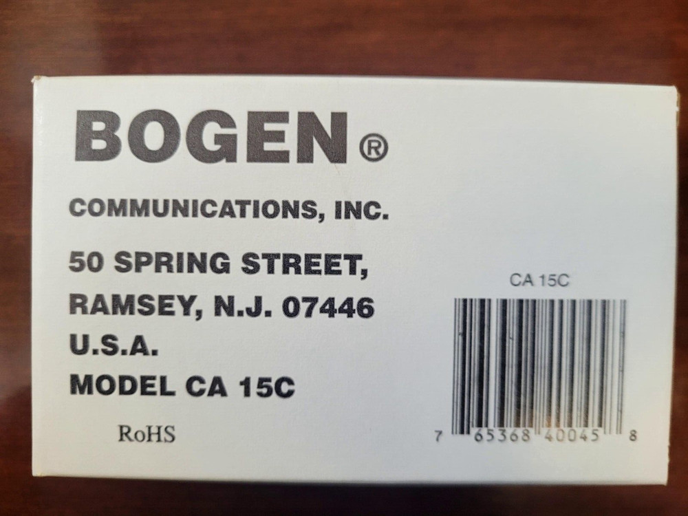 BOGEN CA-15C IN WALL PUSH CALL BUTTON TALK EMERGENCY SWITCH