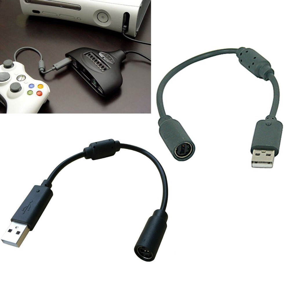 Dongle USB Breakaway Adapter Cable Replacement for Xbox 360 Wired Controllers