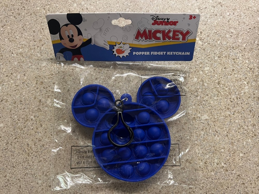 Disney Mickey Mouse Popper Fidget Keychain NEW