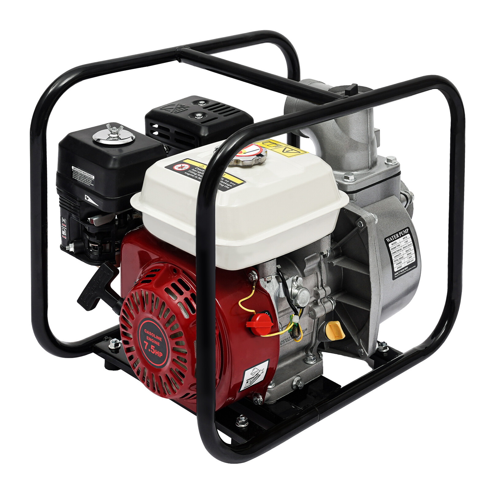 7.5HP 4-Stroke 3-Inch Gasoline Semi-Trash Water Pump, New